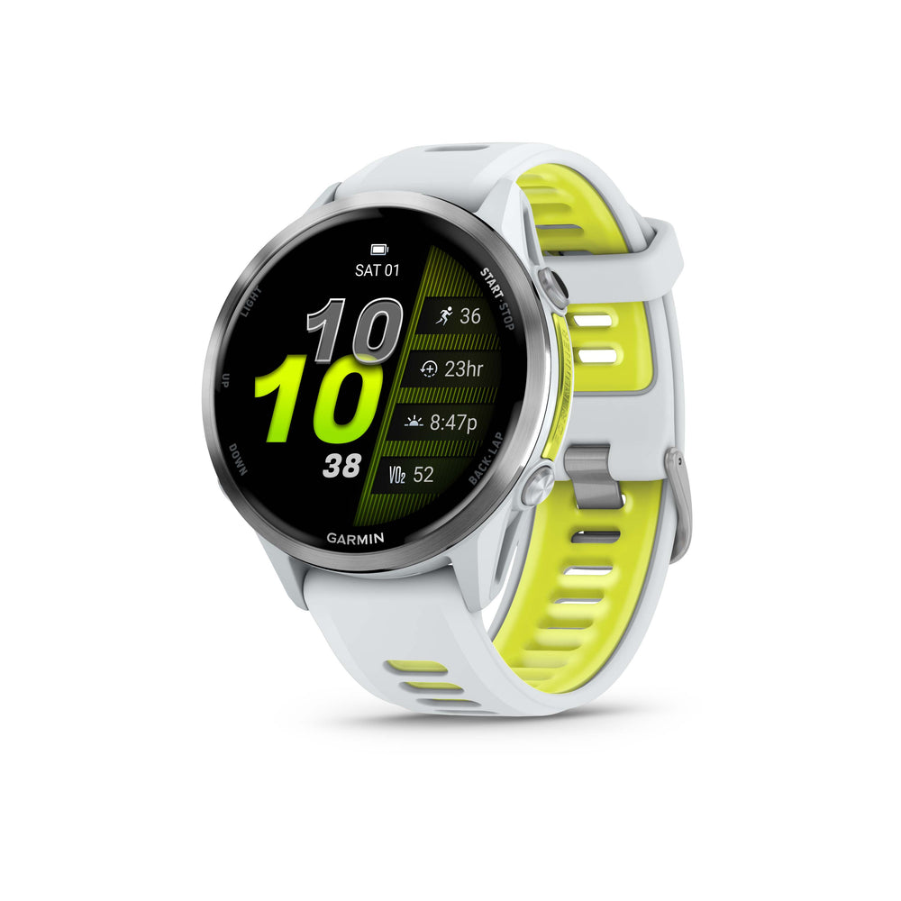 Garmin Forerunner 970 in Whitestone Amp Yellow