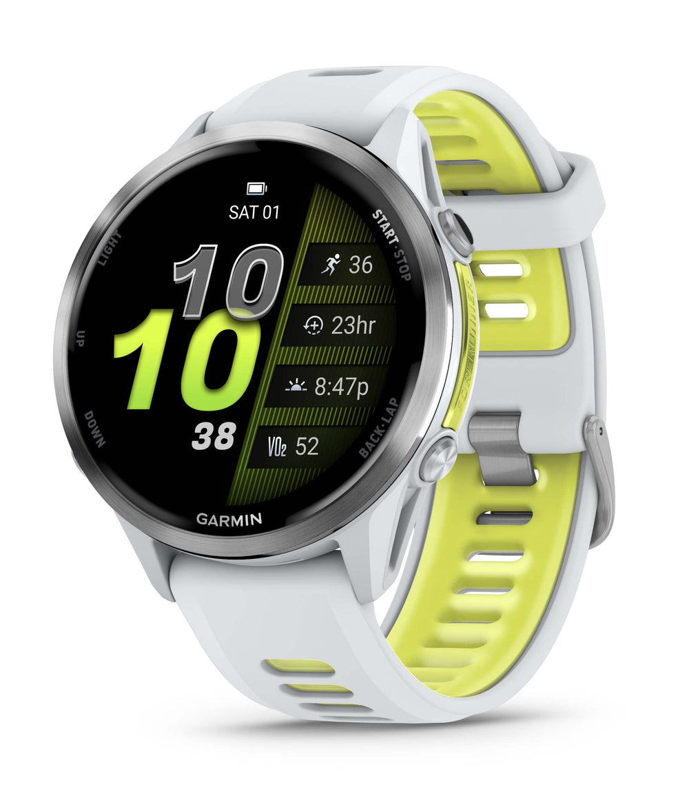 Garmin Forerunner 970 in Whitestone Amp Yellow