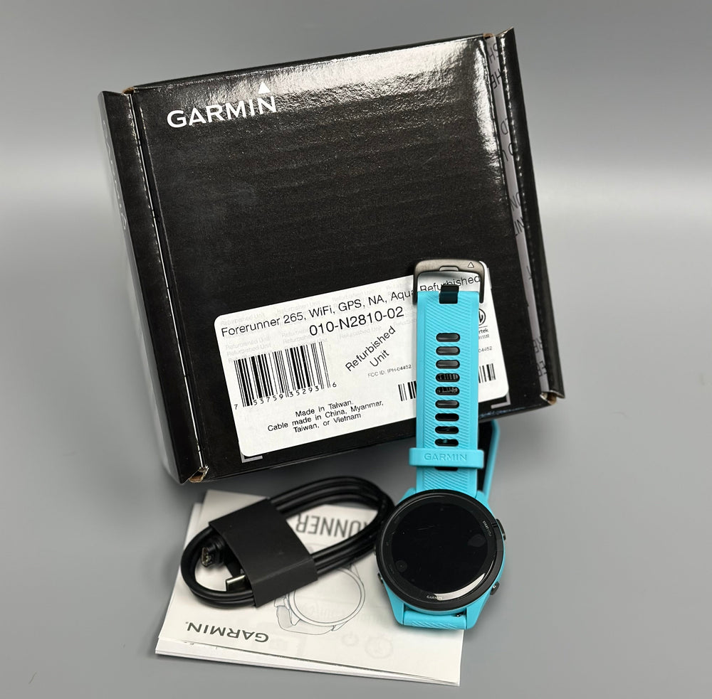 Garmin Forerunner 265 GPS Running Watch Black Refurbished with box