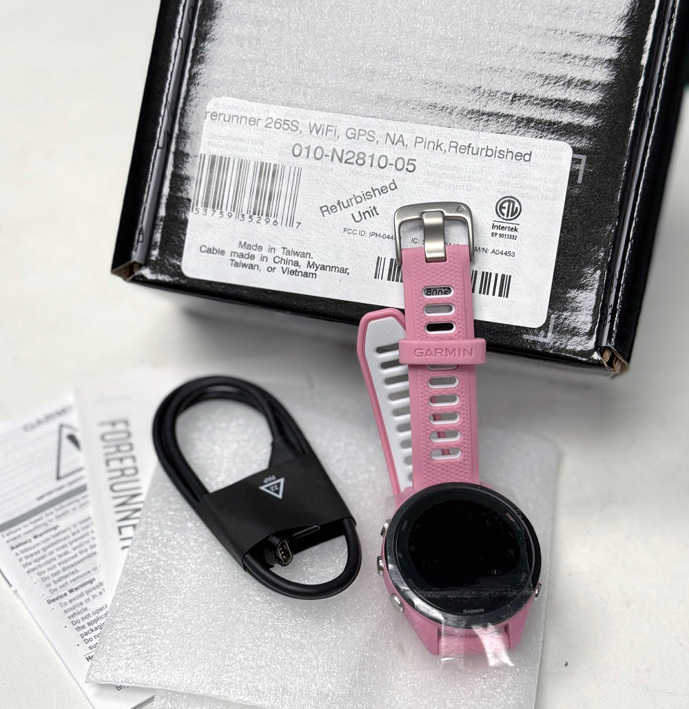 Garmin Forerunner 265 GPS Running Watch Pink Refurbished with box