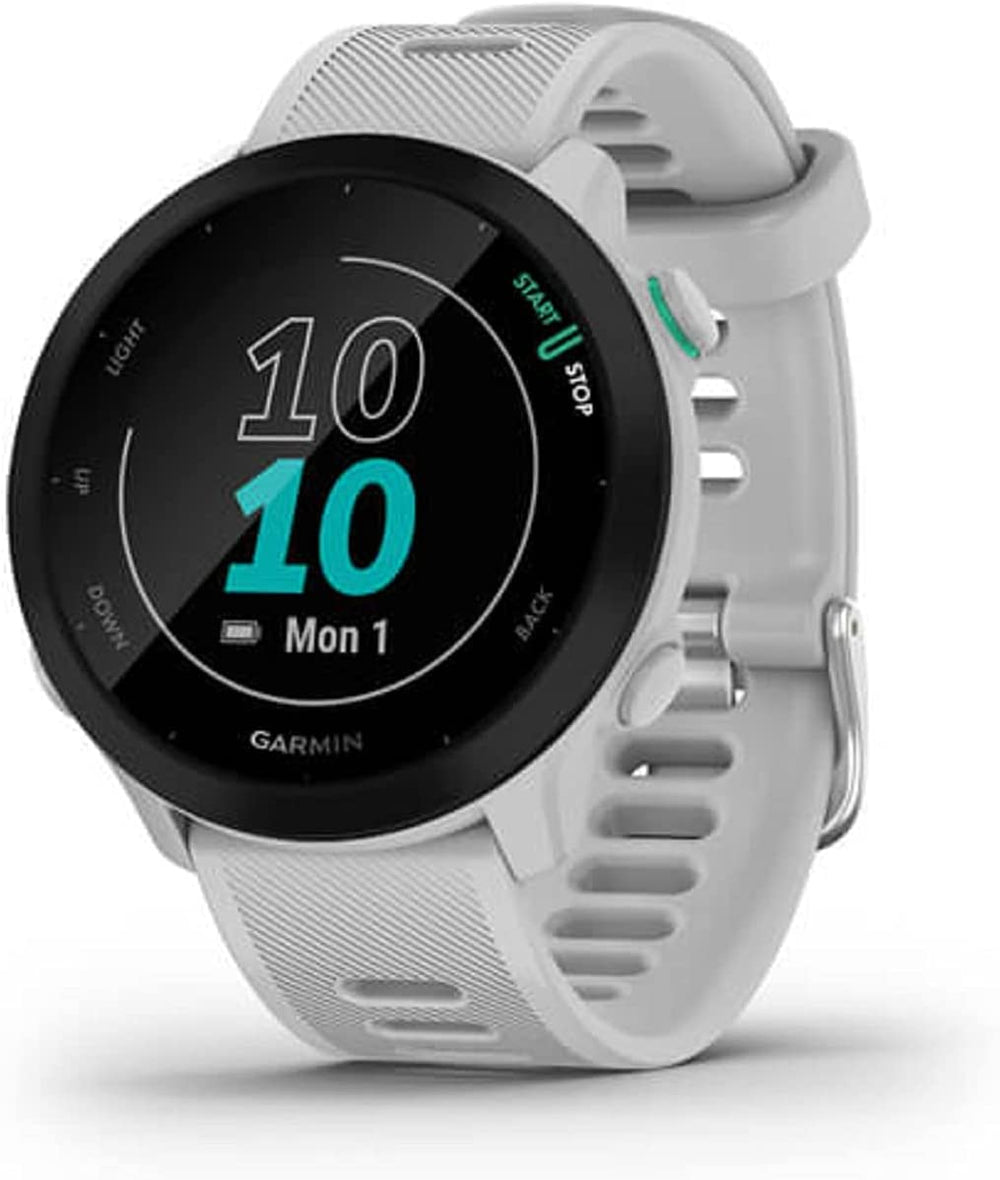 Garmin Forerunner 55 Running Sports Watch Running Watches Garmin White  