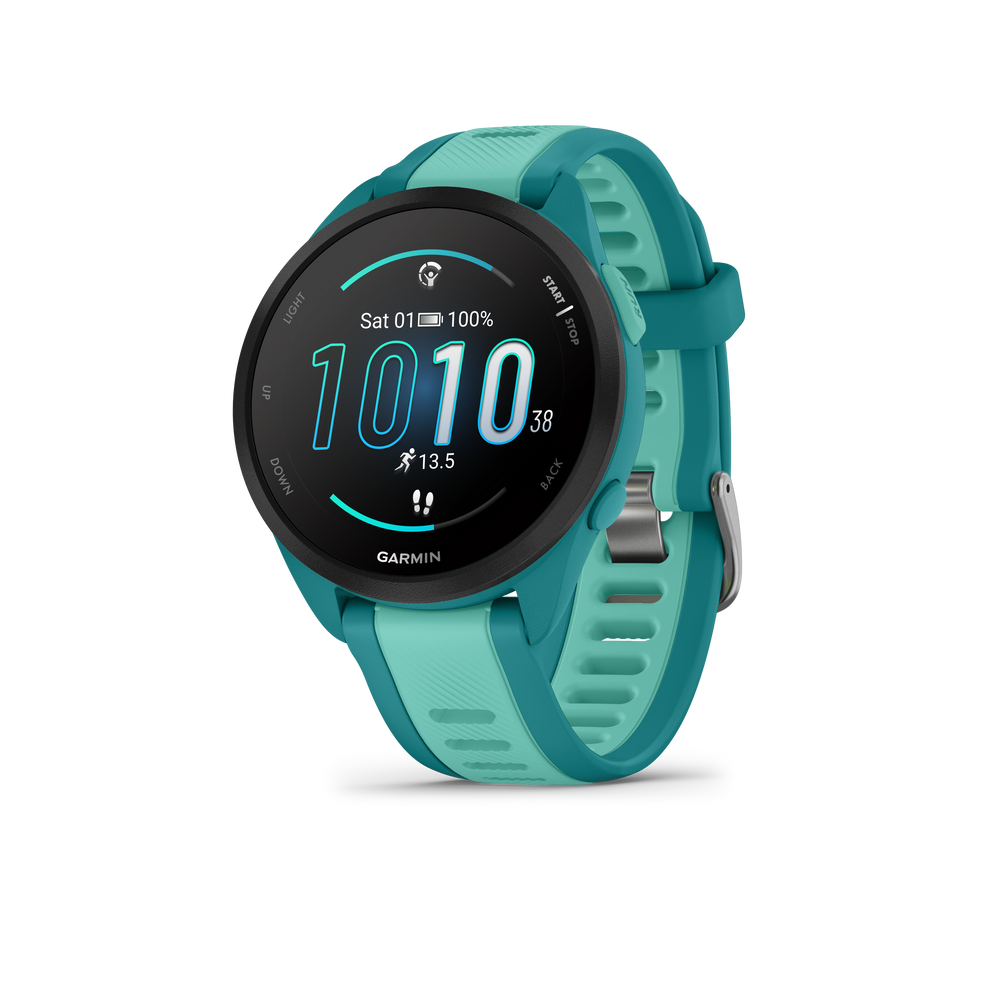 Garmin Forerunner 165 GPS Running Watch in Turquoise/Aqua Music Edition