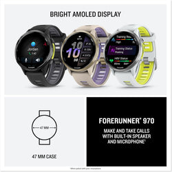 Garmin Forerunner 970 bright AMOLED display