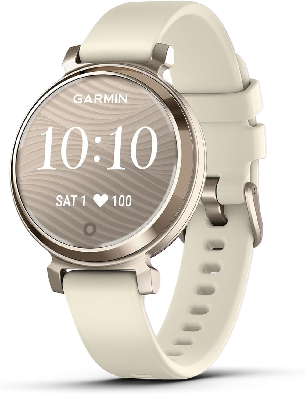 Garmin Lily 2 Sport Smartwatch in Cream Gold w/ Silicone Band