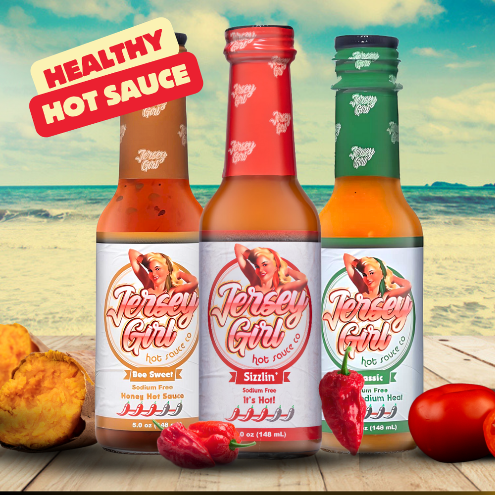 Jersey Girl Hot Sauce Variety Pack Sizzlin, Classic, and Bee Sweet
