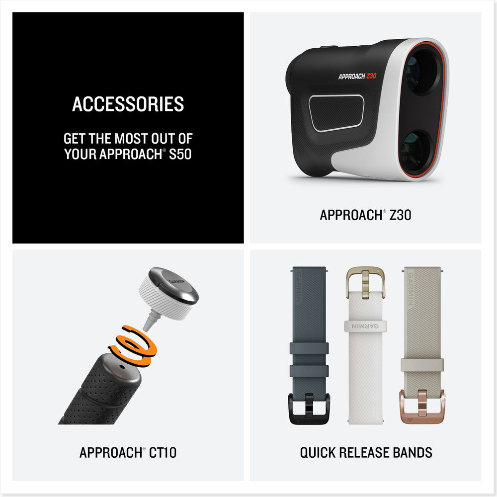 Garmin Approach S50 Infographic accessories