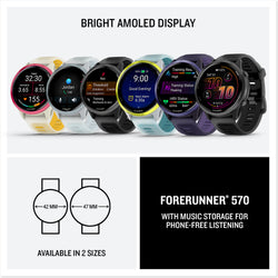 Garmin Forerunner 570 bright amoled display