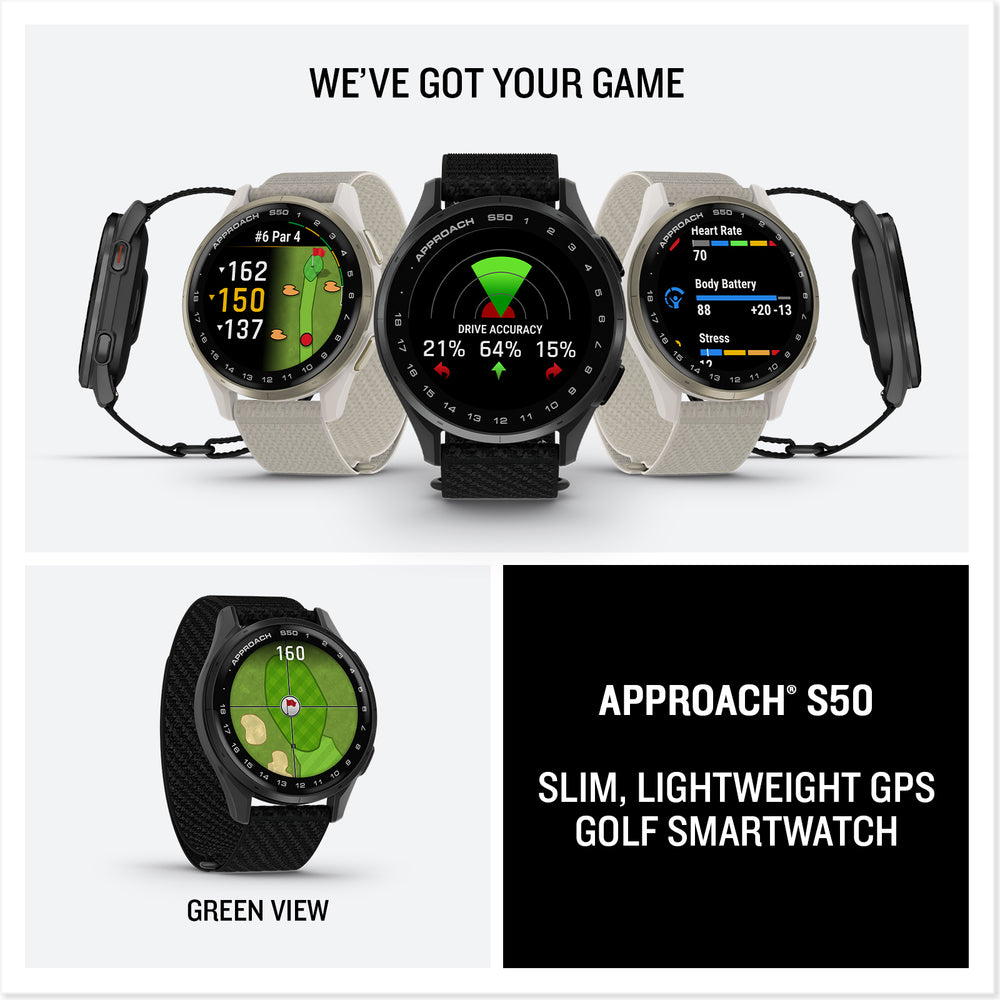 Garmin Approach S50 Infographic we got your game