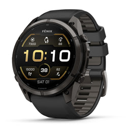 Garmin fenix 9 Carbon Gray DLC Titanium with Black/Pebble Gray in 47mm and 51mm