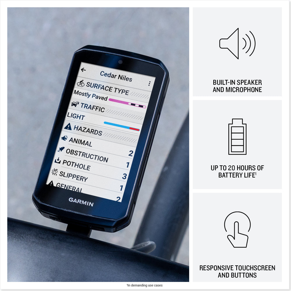 Garmin Edge 1060 up to 20 hours of battery life