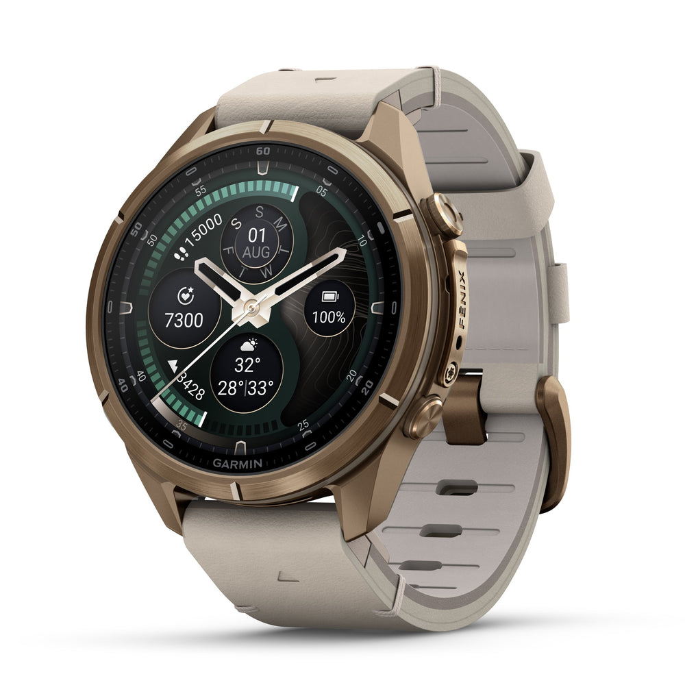 43mm Autumn Gold Titanium with Bone Leather Band