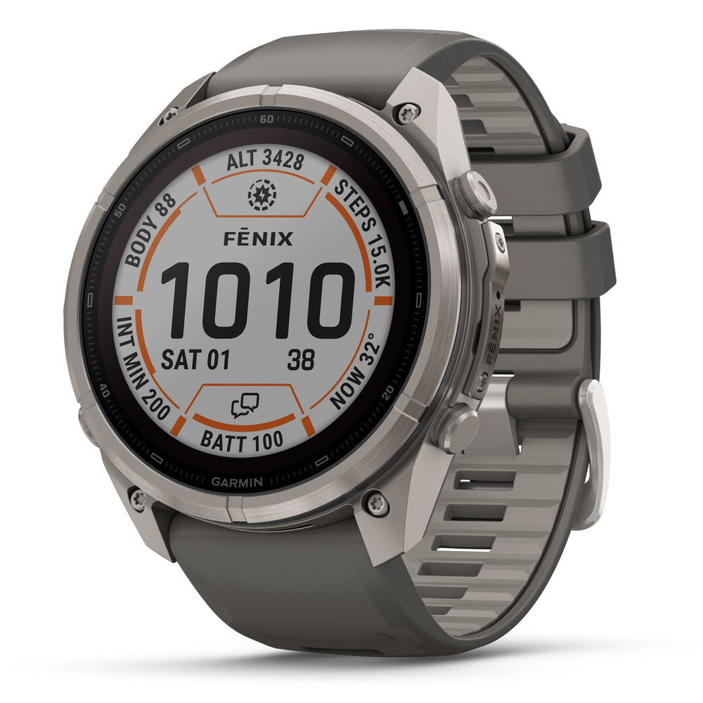 Garmin fenix 9 PRO Titanium with Pebble Gray/Silver Gray (Solar) in 47mm and 51mm 