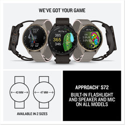 Garmin Approach S72 available in two sizes