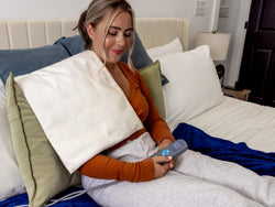 Thermophore Digital Moist Heat Therapy Pad on shoulder