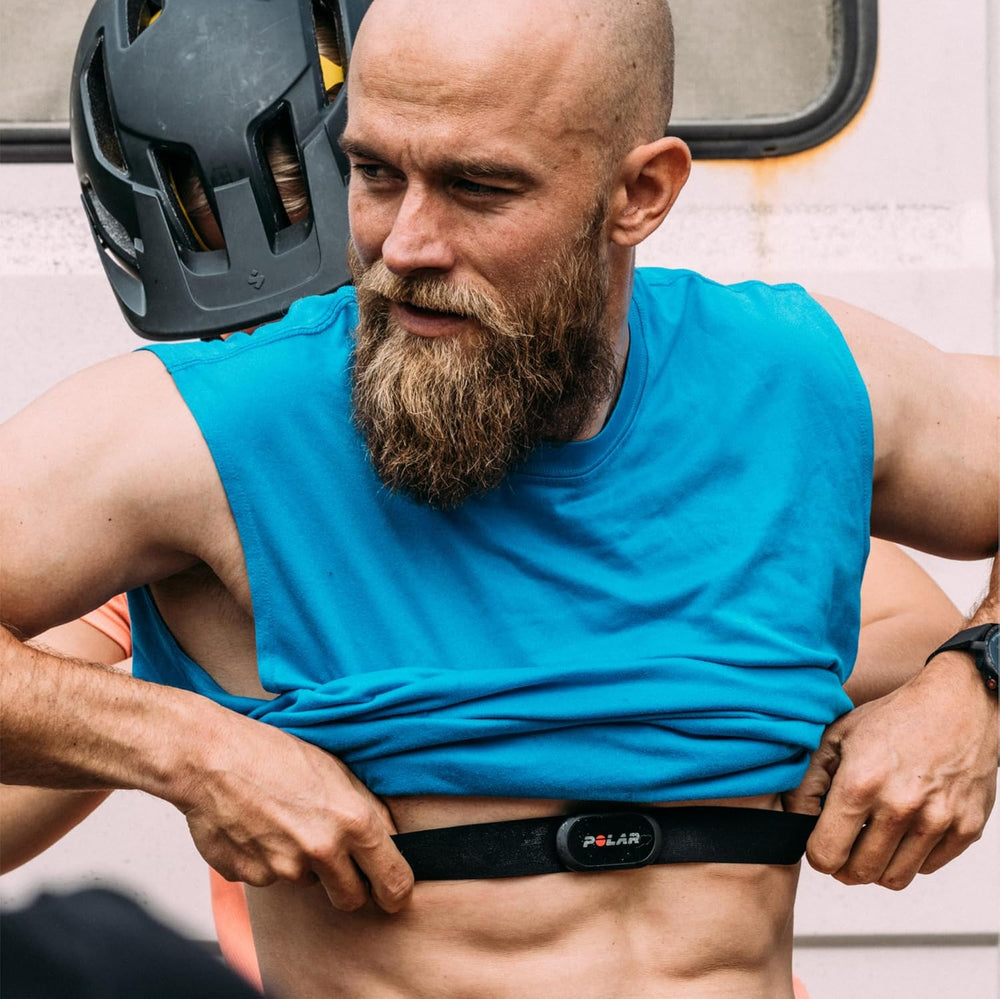 Polar H10 being worn on man