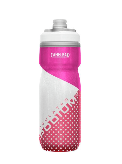 Camelbak Podium Chill Bike Bottle, Insulated Water Bottles Camelbak 21 oz Color Block Pink LE 