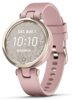 Garmin Lily Smartwatch with Activity Tracking Activity Monitors Garmin Cream Gold Bezel with Dust Rose Sport 