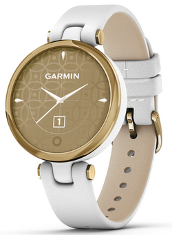 Garmin Lily Smartwatch with Activity Tracking Activity Monitors Garmin Light Gold Bezel with White Case Classic 