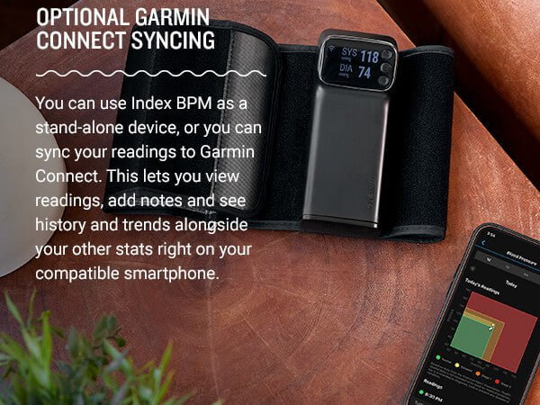 Garmin Blood Pressure Monitors Garmin Index BPM Smart Blood Pressure Monitor