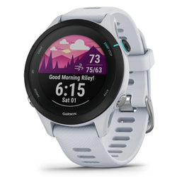 Front view of the Garmin Forerunner 255 in White 41 MM
