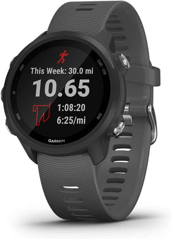 Garmin Forerunner 245 GPS Running Smartwatch Running Watches Garmin Slate Gray Non-Music 
