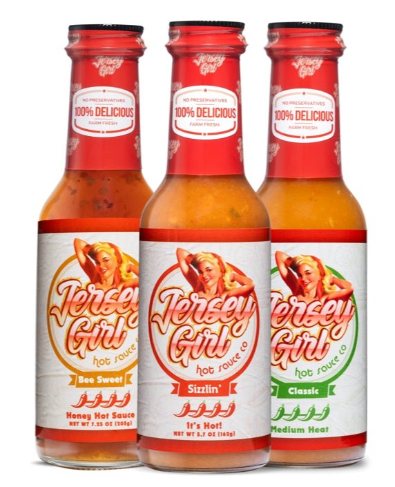 Jersey Girl All Natural Hot Sauce - 3 Pack Stocking Stuffer! Hot Sauce Jersey Girl Hot Sauce   