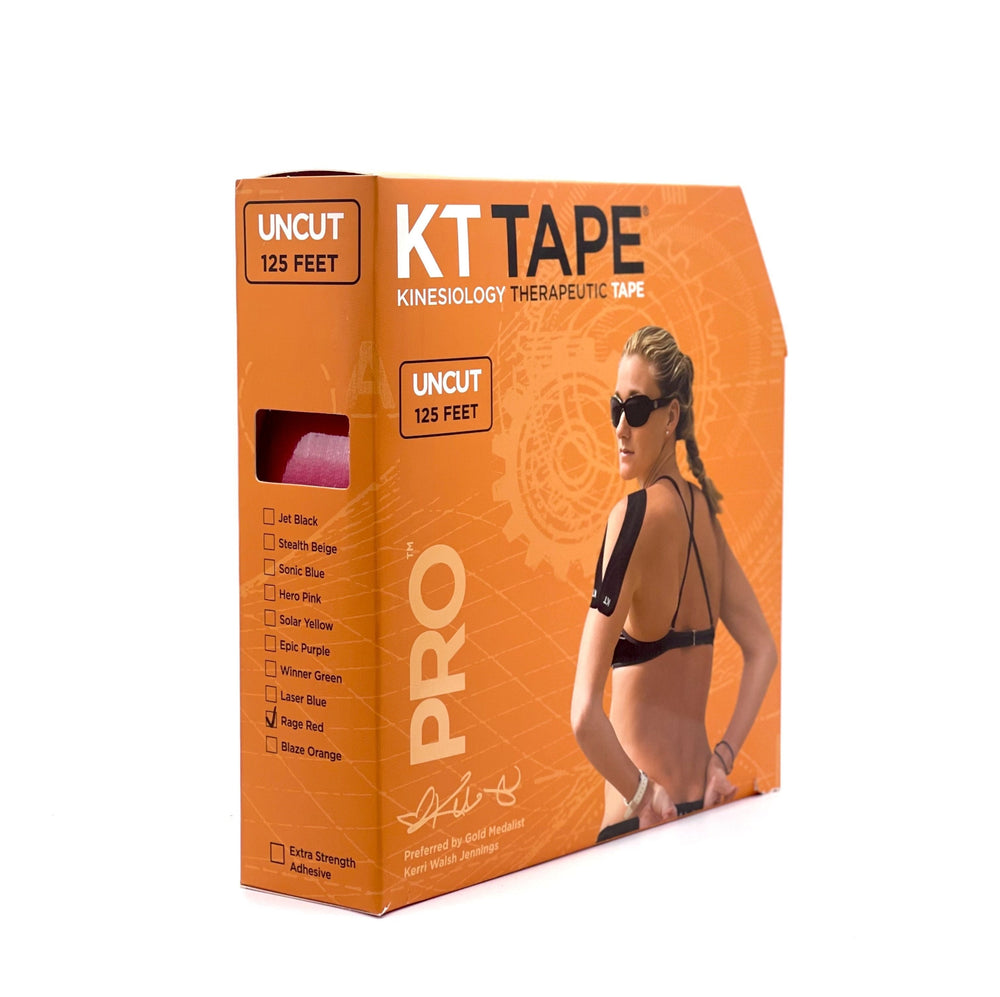 KT Tape Pro Synthetic Jumbo Roll 125 ft Uncut Sports Therapy KT Tape Rage Red Uncut 
