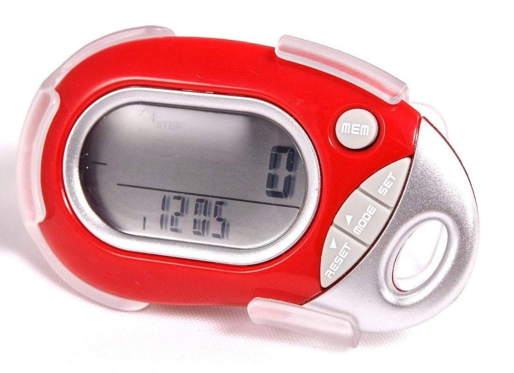 Pedusa PE-771 Tri-Axis Multi-Function Pocket Pedometer with Clip & Lanyard Pedometers PEDUSA Red  