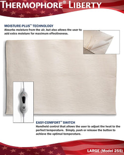 Thermophore Heating Pads Thermophore Liberty Plus (USA Assembled) Moist Heat Pack (Model 255) Large (14 x 27) Heating Pad