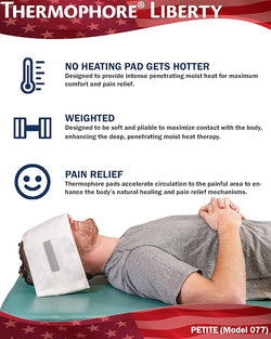 Thermophore Heating Pads Thermophore Liberty (USA Assembled) Moist Heat Pack (Model 077) Cervical (4 x 17) Heating Pad